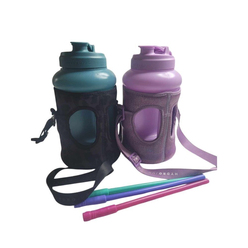 HydroJug Teal & Lavender Insulated Water Bottles with Carry Straps